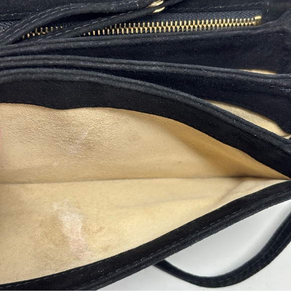 Bottega Veneta Intrecciato Knot Top Handle Black Suede Velvet Crossbody Bag - Picture 12 of 16